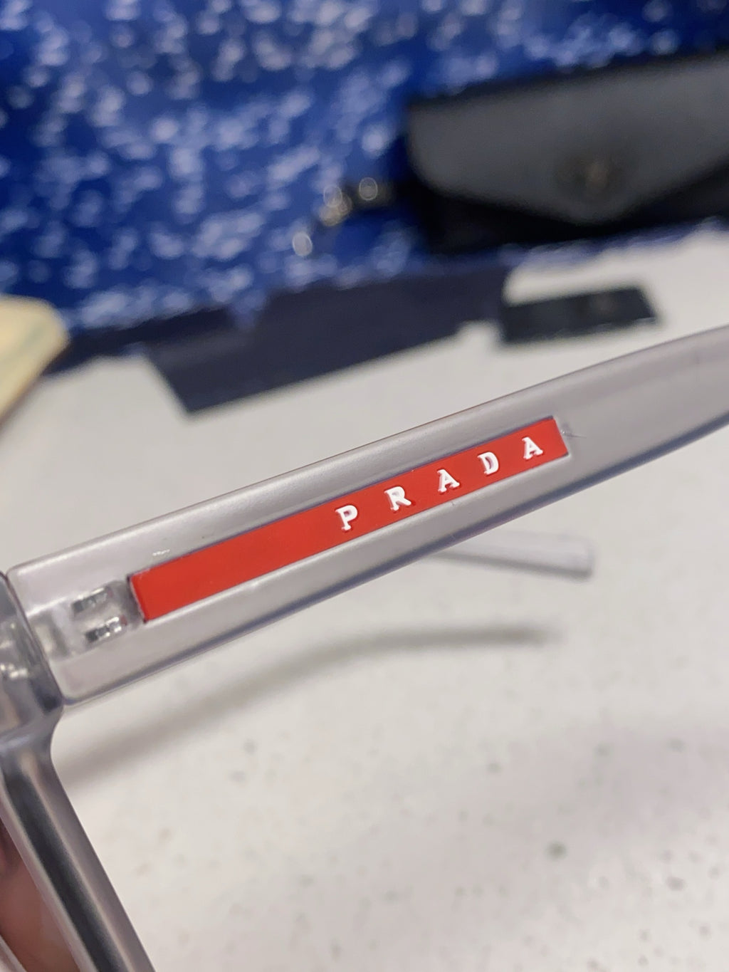 Prada Square Blue Lens Sunglasses for Men & Women - 487016 - detail image 7