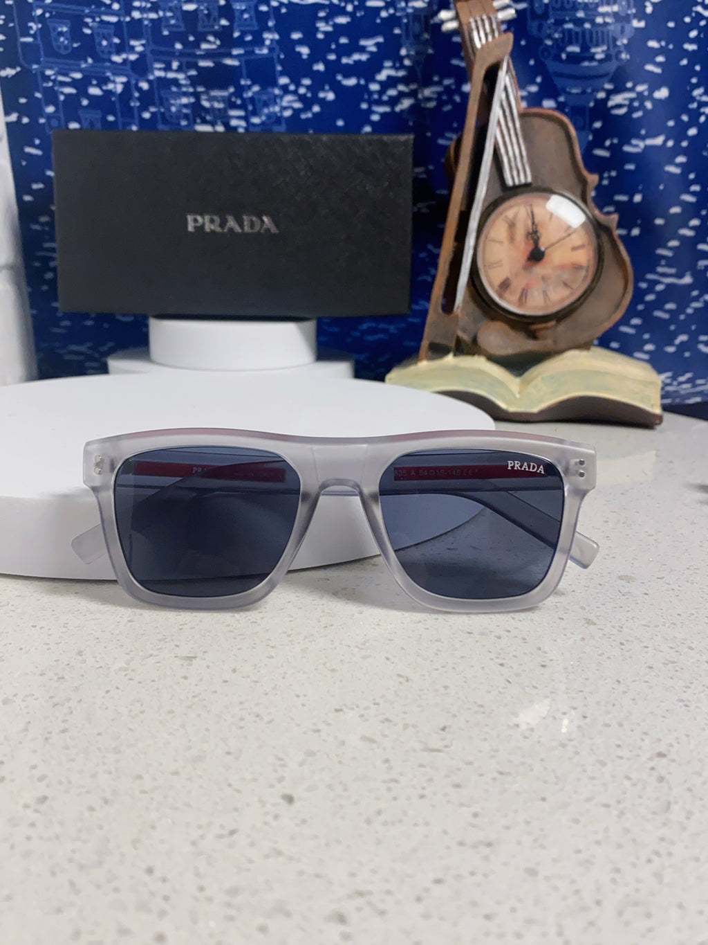 Prada Square Blue Lens Sunglasses for Men & Women - 487016 - detail image 9