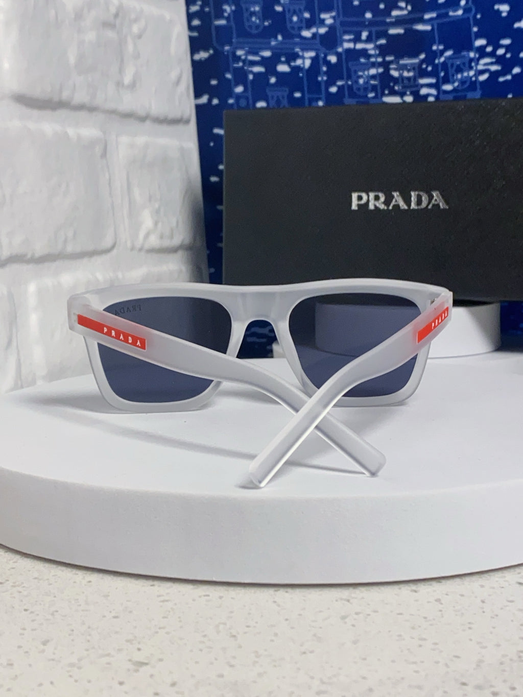 Prada Square Blue Lens Sunglasses for Men & Women - 487017 - detail image 3