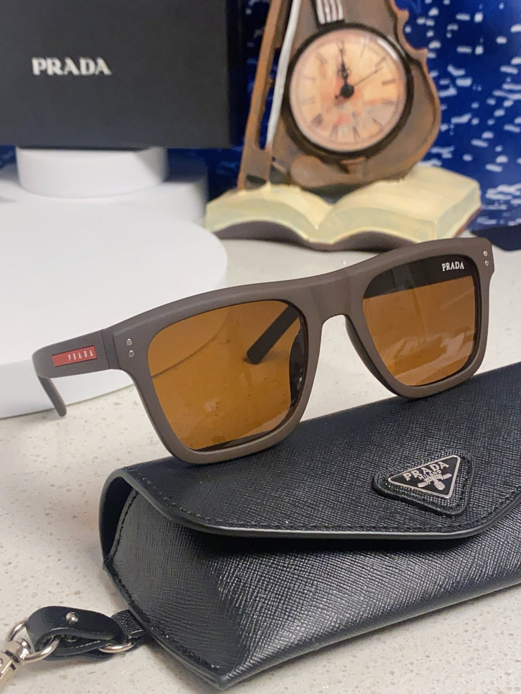 Prada Square Brown Lens Sunglasses for Men & Women - 432053 - detail image 10