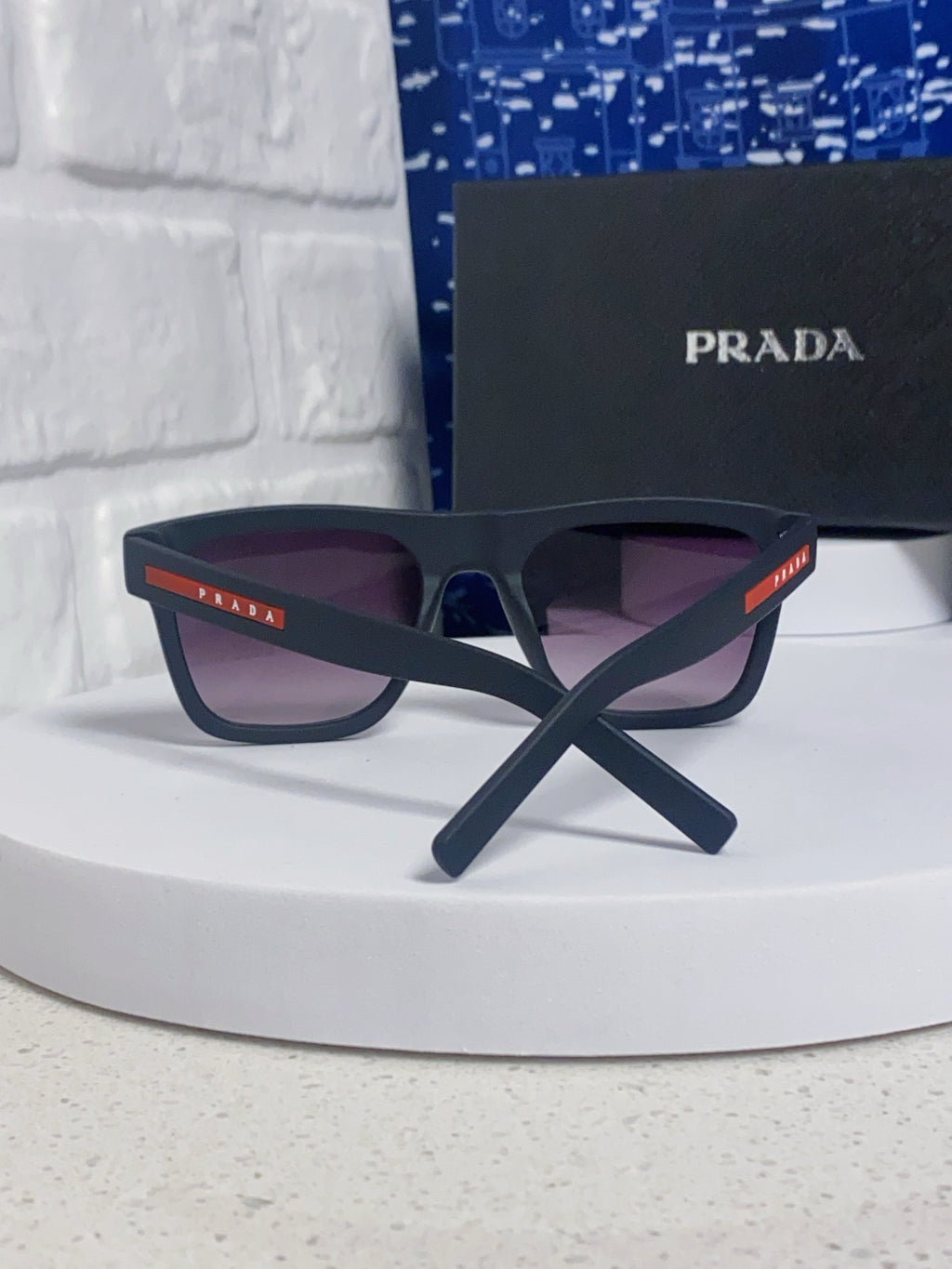 Prada Square Blue Lens Sunglasses for Men & Women - 358344 - detail image 3