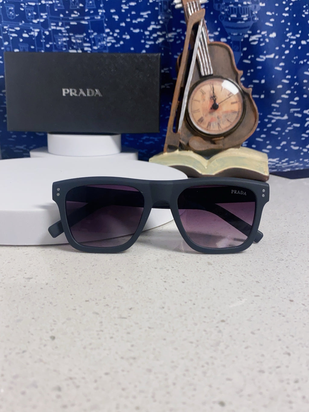 Prada Square Blue Lens Sunglasses for Men & Women - 432054 - detail image 9