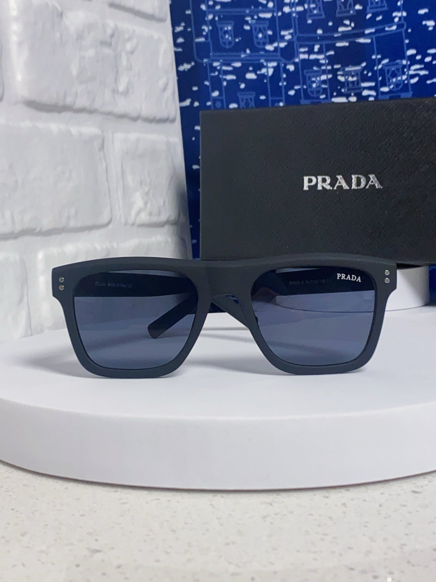 Prada Square Blue Lens Sunglasses for Men & Women - detail image 2