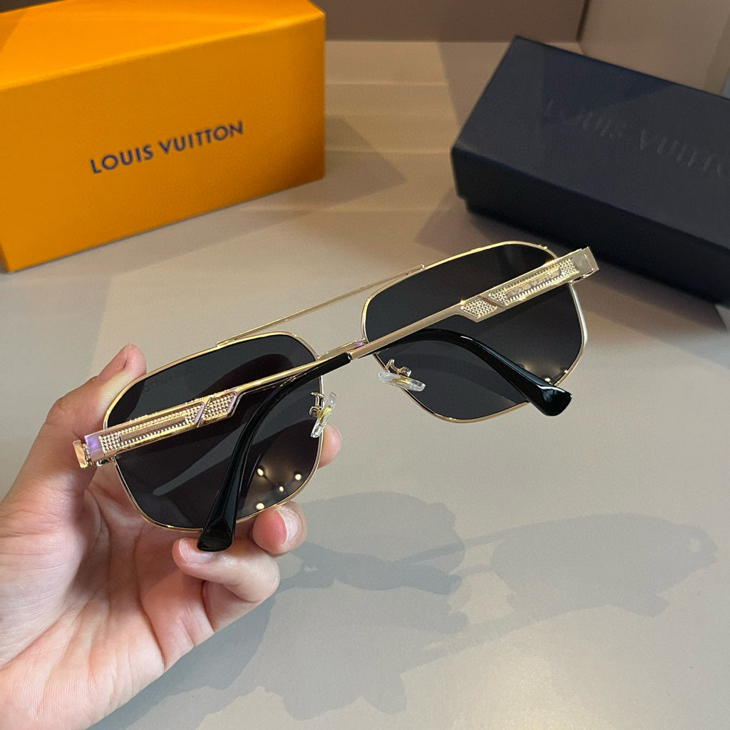 Louis Vuitton Metal Aviator Gold Lens Sunglasses for Men & Women - 866883 - detail image 6