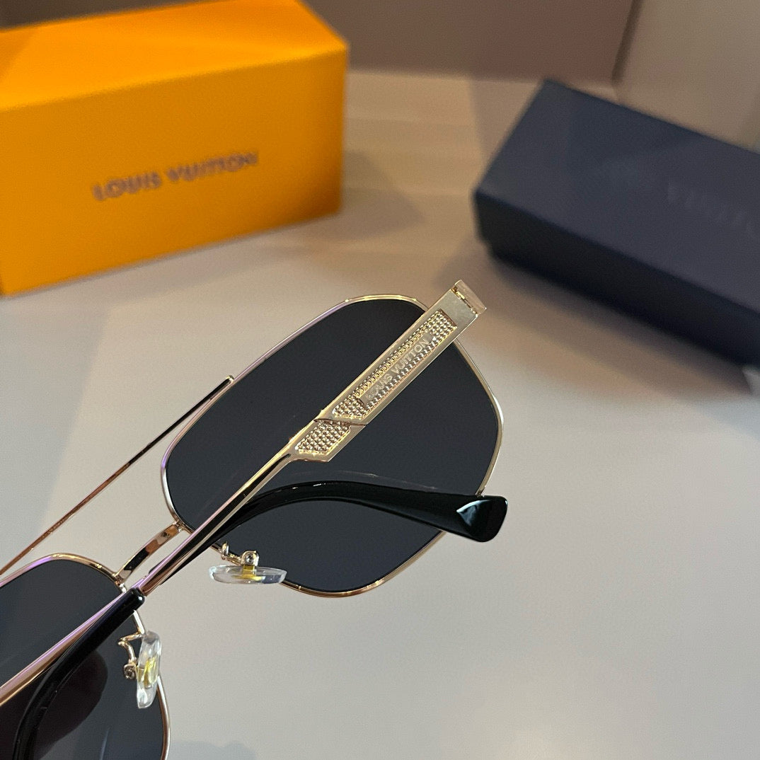 Louis Vuitton Metal Aviator Gold Lens Sunglasses for Men & Women - 866883 - detail image 7