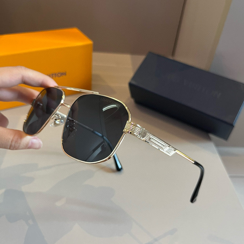 Louis Vuitton Metal Aviator Gold Lens Sunglasses for Men & Women - 866883 - detail image 3