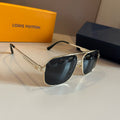 Louis Vuitton Metal Aviator Gold Lens Sunglasses for Men & Women - 866883