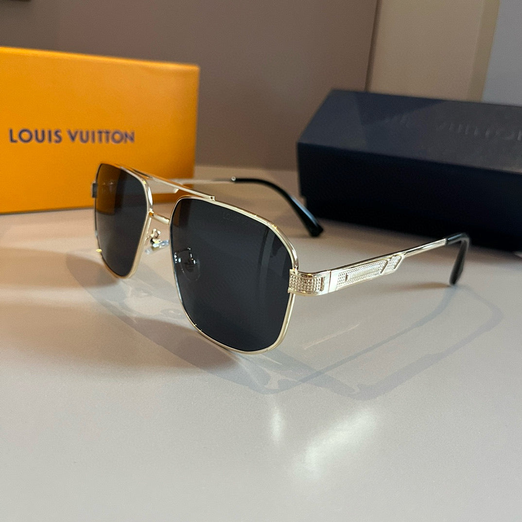 Louis Vuitton Metal Aviator Gold Lens Sunglasses for Men & Women - 866883 - detail image 2