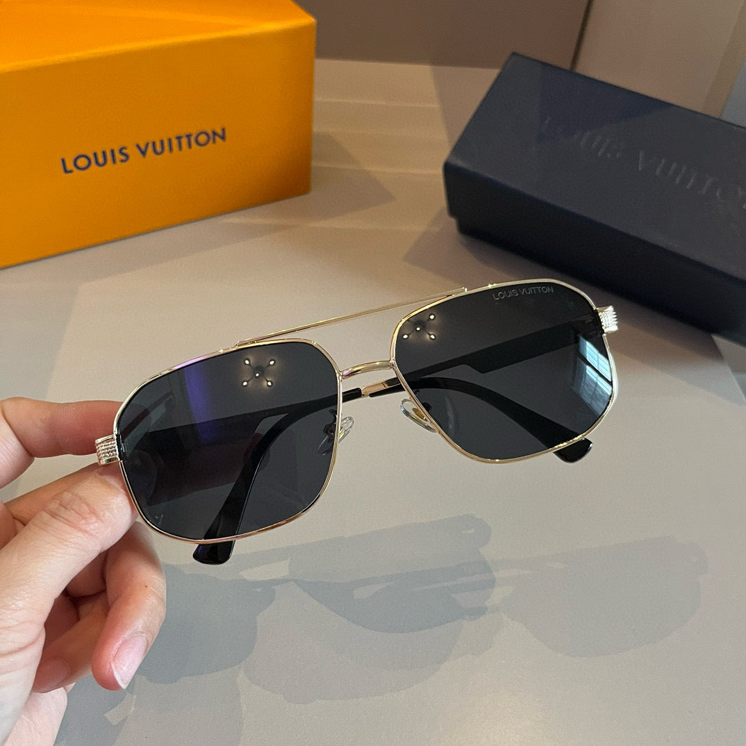 Louis Vuitton Metal Aviator Gold Lens Sunglasses for Men & Women - 866883 - detail image 5