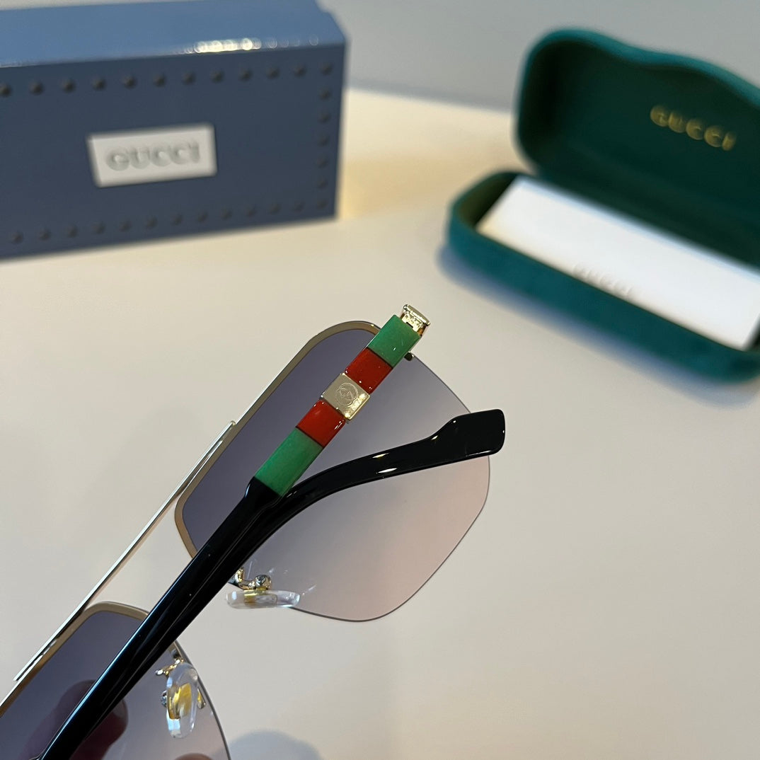 Gucci Metal Aviator Silver Lens Sunglasses for Men & Women - 997675 - detail image 8