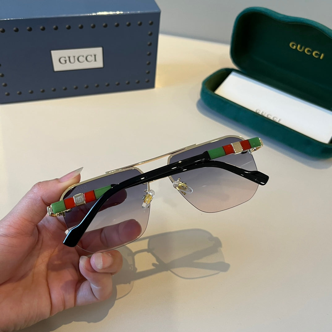 Gucci Metal Aviator Silver Lens Sunglasses for Men & Women - 997675 - detail image 7