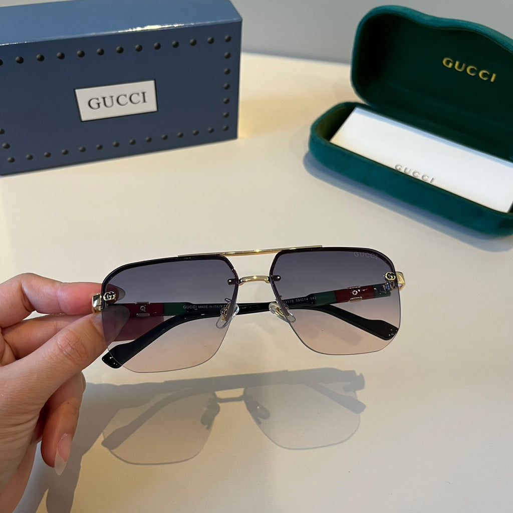 Gucci Metal Aviator Silver Lens Sunglasses for Men & Women - 997675 - detail image 11
