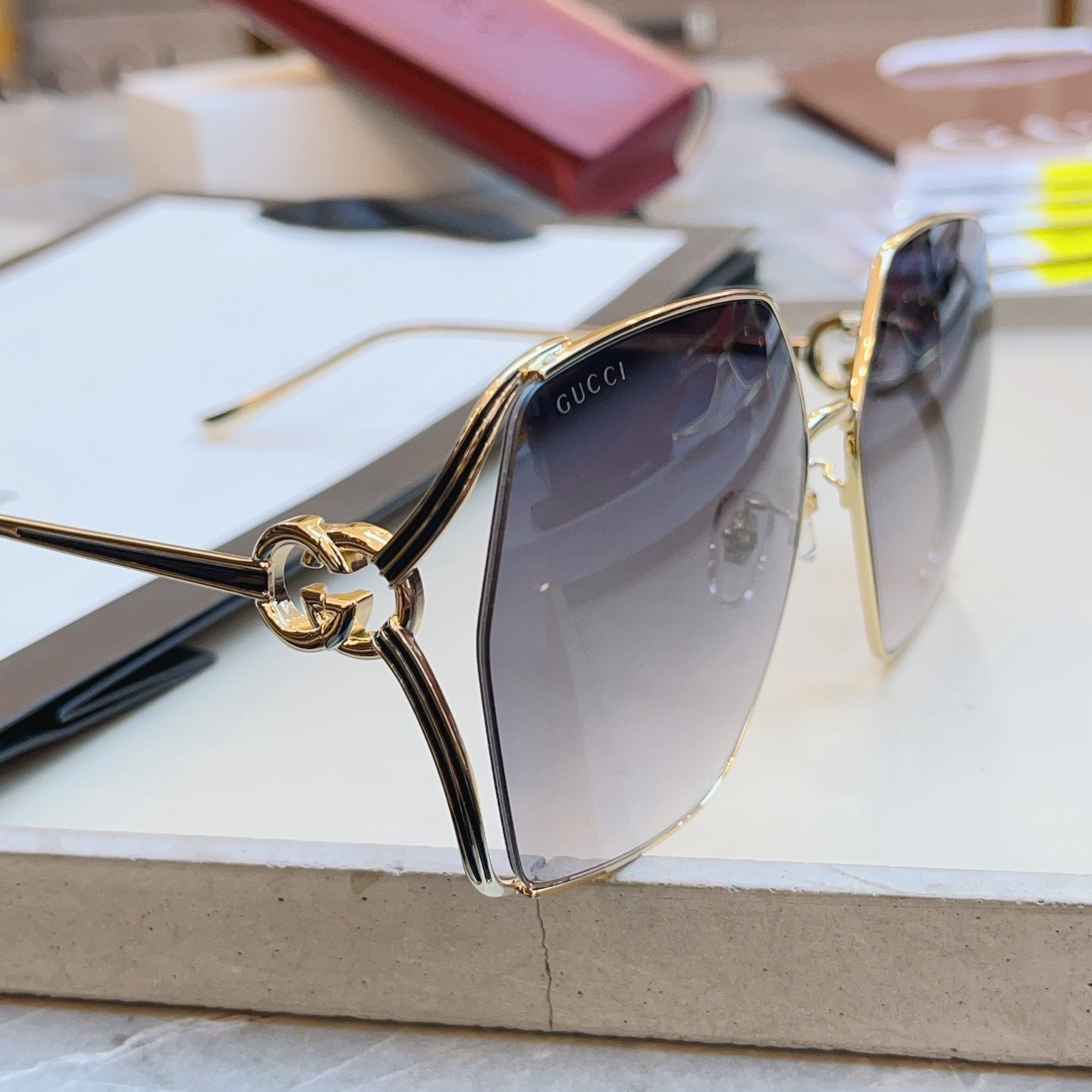 Gucci GG1322SA Fashion Gray Lens Sunglasses for Men & Women