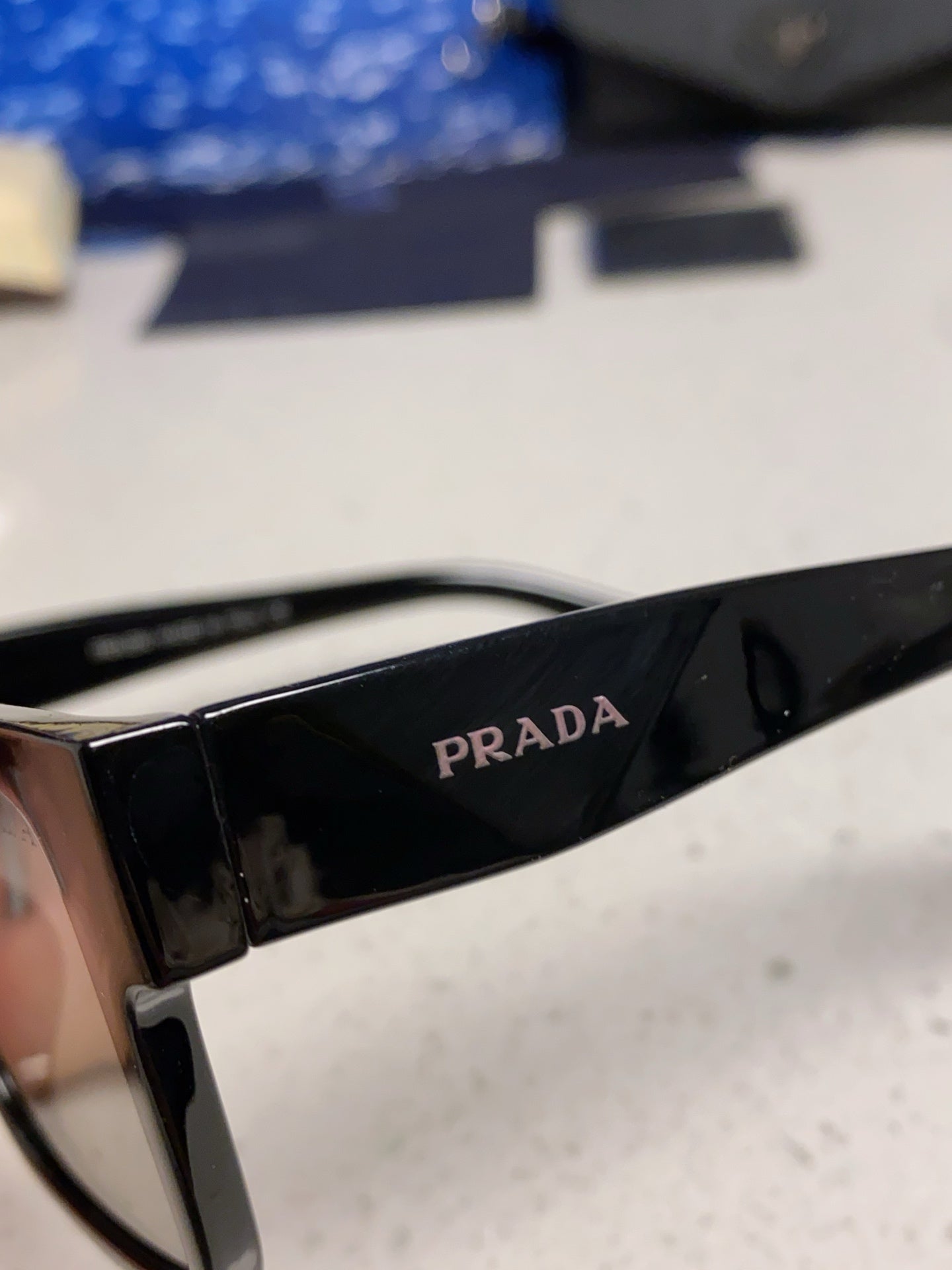 Prada PR19WS Square Black Lens Sunglasses for Men & Women - 465719 - detail image 8