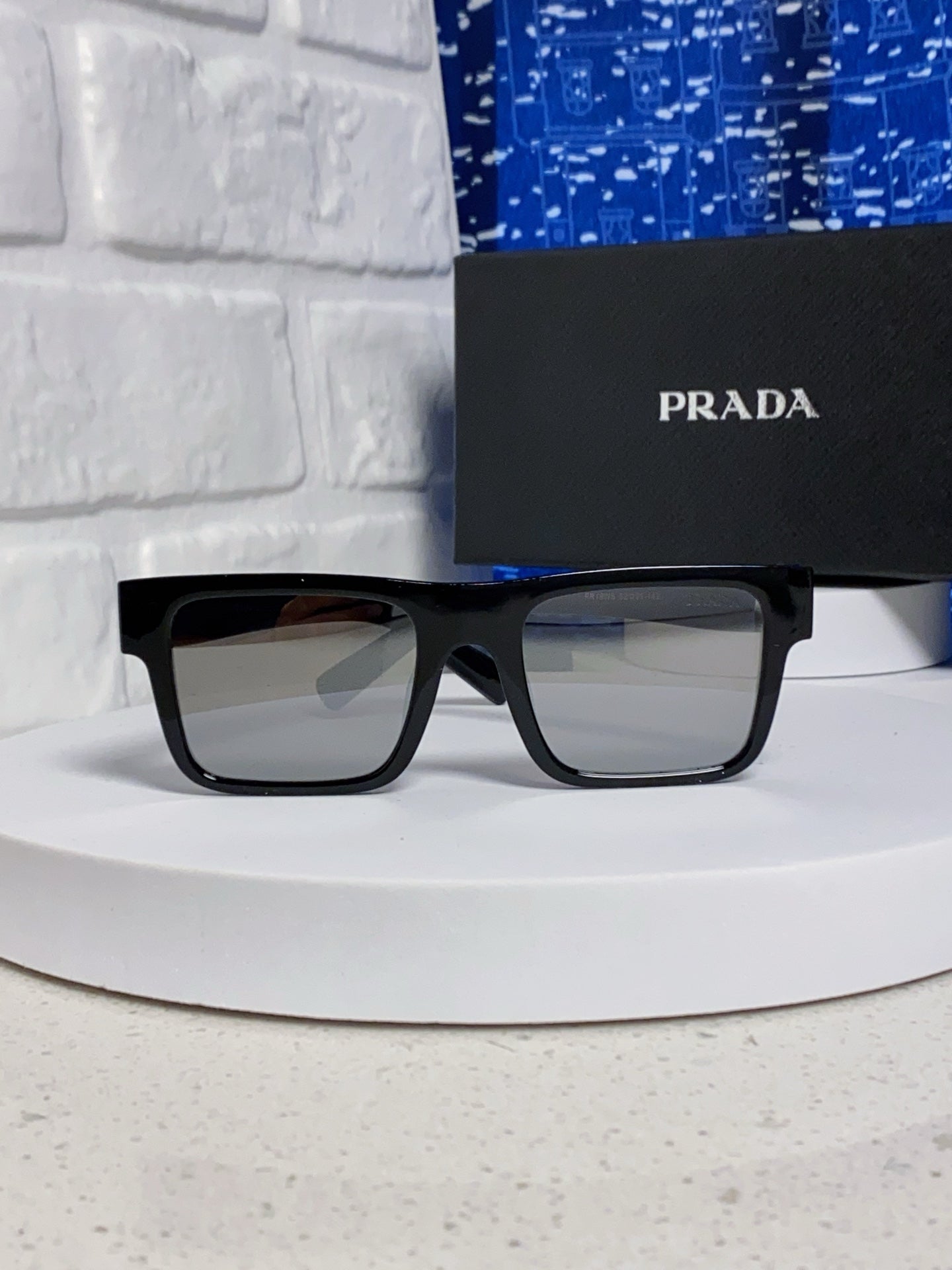 Prada PR19WS Square Black Lens Sunglasses for Men & Women - 465719 - detail image 3