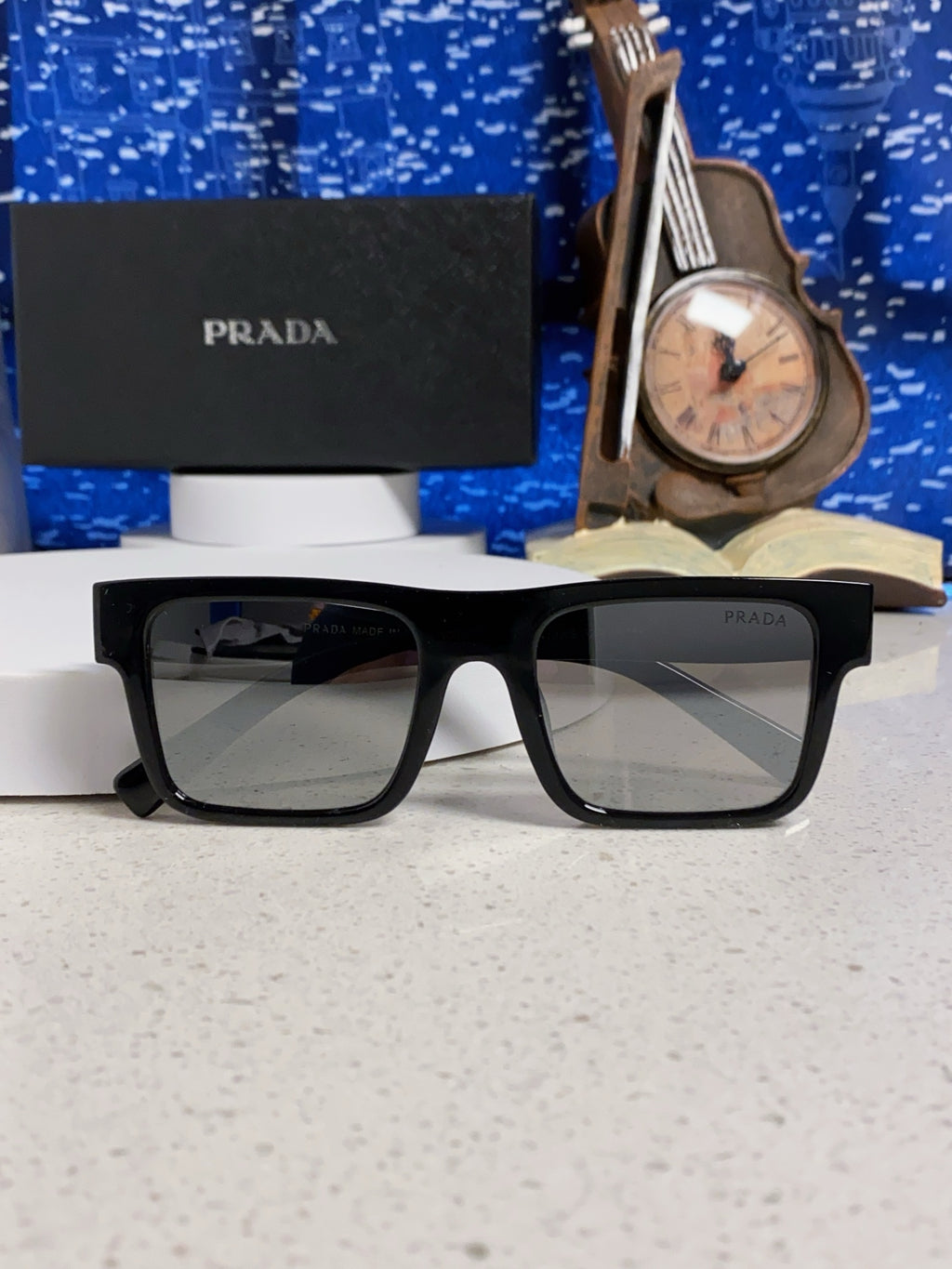 Prada PR19WS Square Black Lens Sunglasses for Men & Women - 465719 - detail image 10