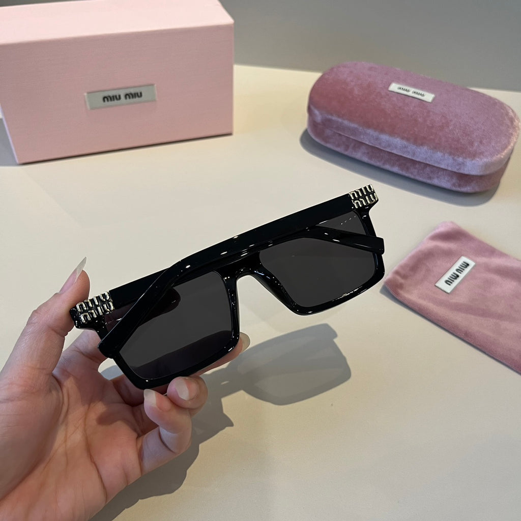 Miu Miu SMUO7S Square Black Lens Sunglasses for Men & Women - detail image 4