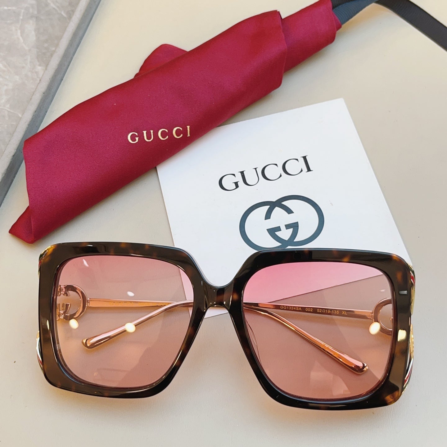 Gucci GG1324SA Fashion Brown Lens Sunglasses for Men & Women - detail image 2