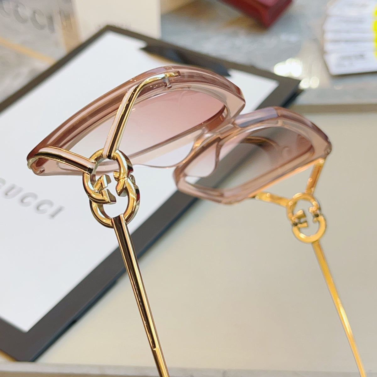 Gucci GG1324SA Fashion Pink Lens Sunglasses for Men & Women - detail image 8