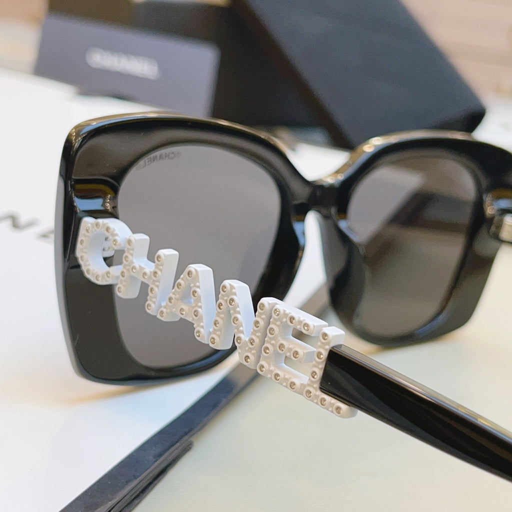 Chanel CH5422B Rectangular Black Lens Sunglasses for Men & Women - 382251 - detail image 8