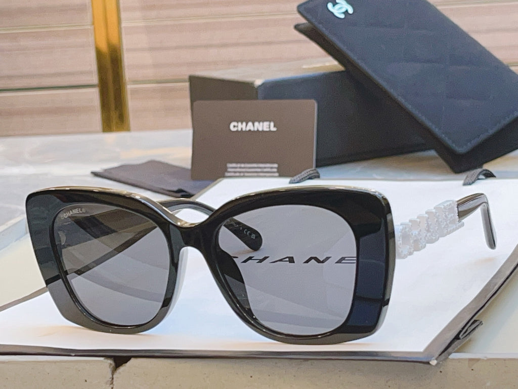 Chanel CH5422B Rectangular Black Lens Sunglasses for Men & Women - 382251 - detail image 2