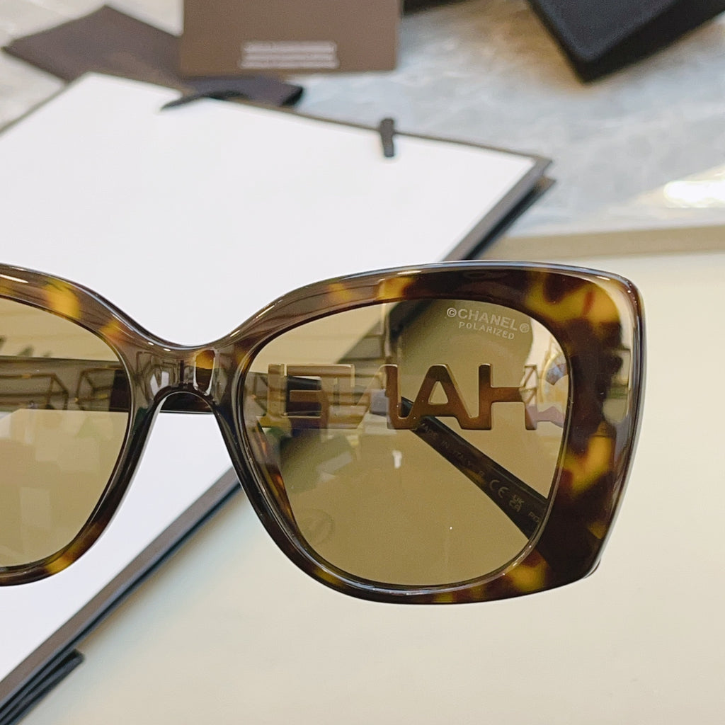 Chanel CH5422B Rectangular Black Lens Sunglasses for Men & Women - detail image 7