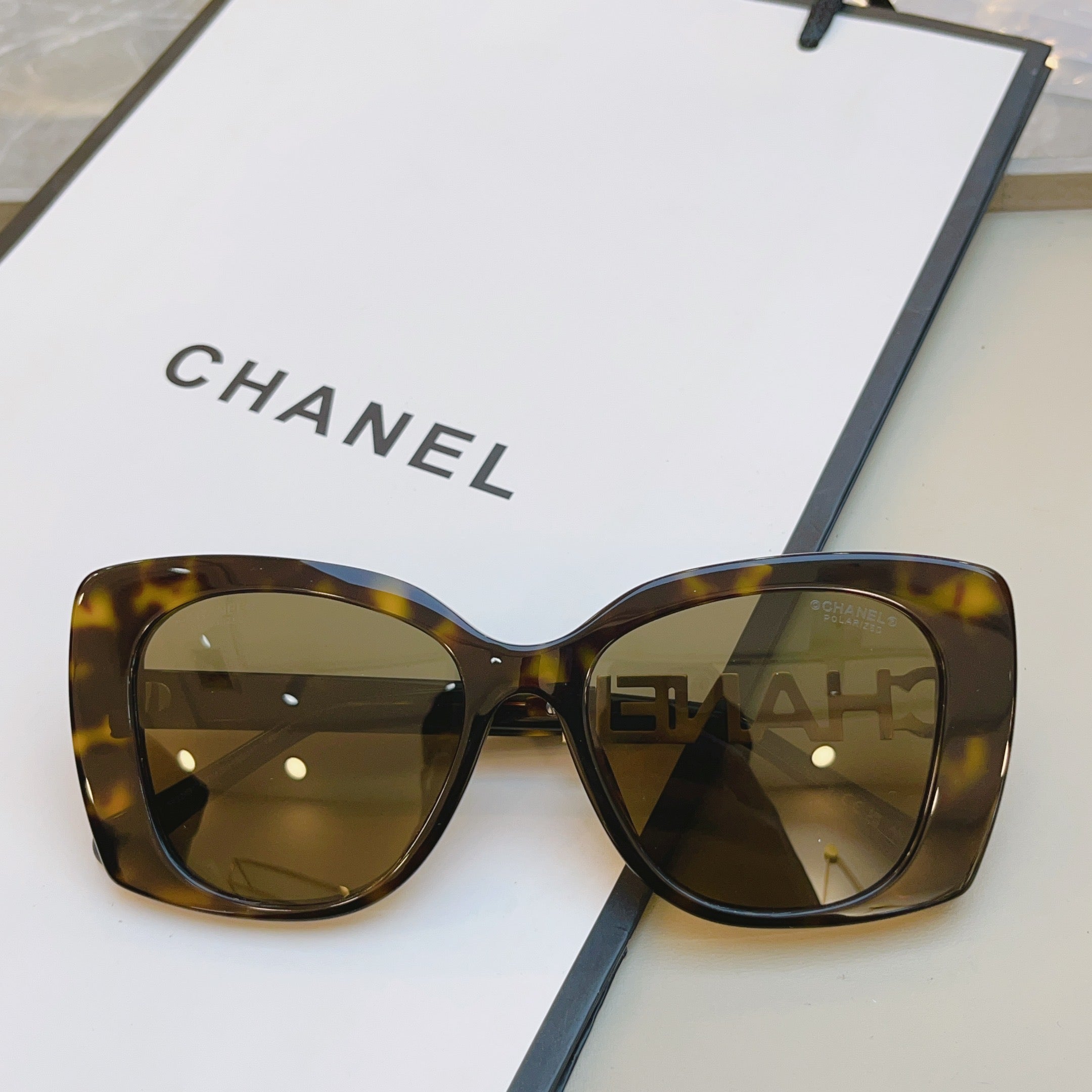 Chanel CH5422B Rectangular Black Lens Sunglasses for Men & Women