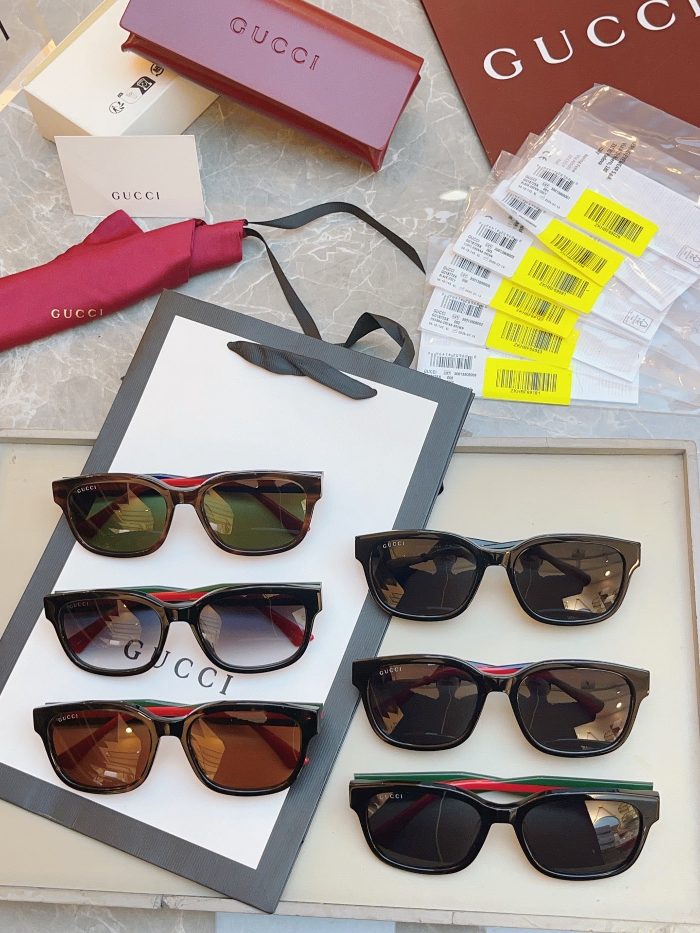 Gucci GG1872S Fashion Red Lens Sunglasses for Men & Women - detail image 9