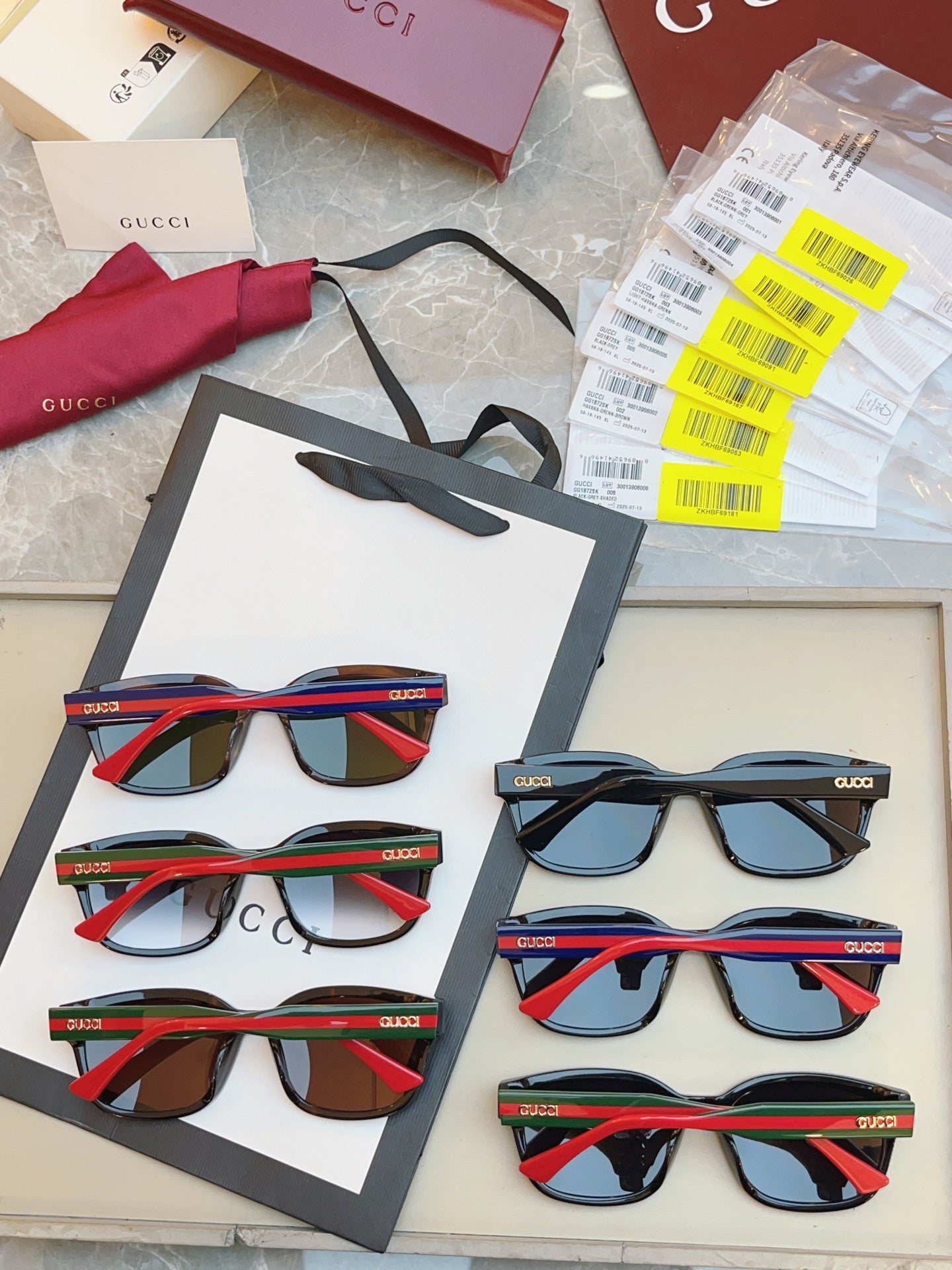Gucci GG1872S Fashion Red Lens Sunglasses for Men & Women - detail image 8