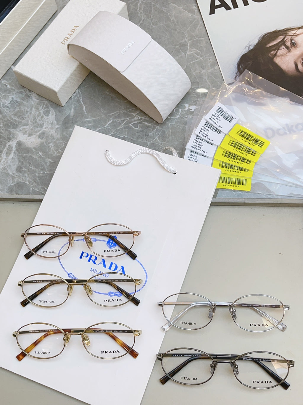 Prada VPR Titanium Fashion Brown Lens Sunglasses for Men & Women - detail image 9