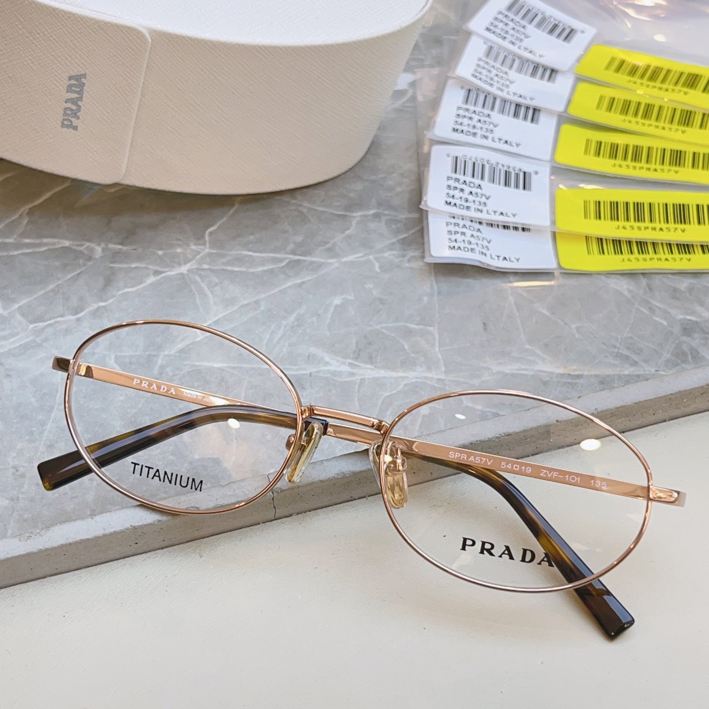 Prada VPR Titanium Fashion Silver Lens Sunglasses for Men & Women - 449415 - detail image 2
