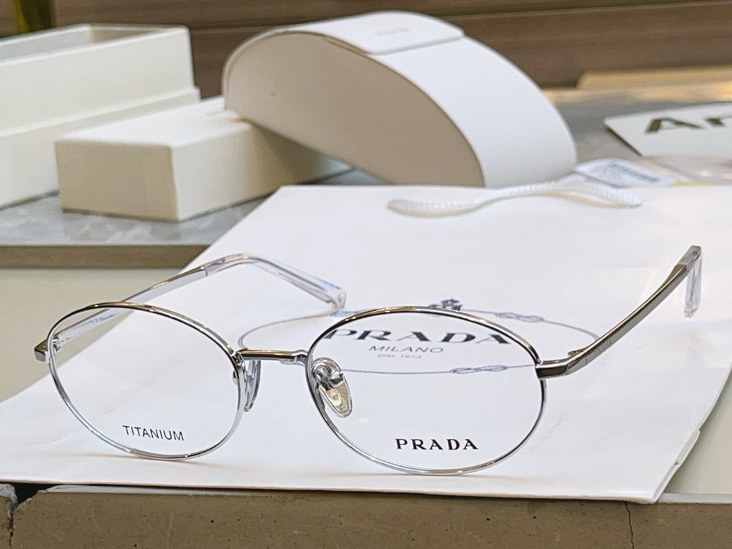 Prada VPR Titanium Fashion Silver Lens Sunglasses for Men & Women