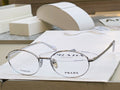 Prada VPR Titanium Fashion Silver Lens Sunglasses for Men & Women
