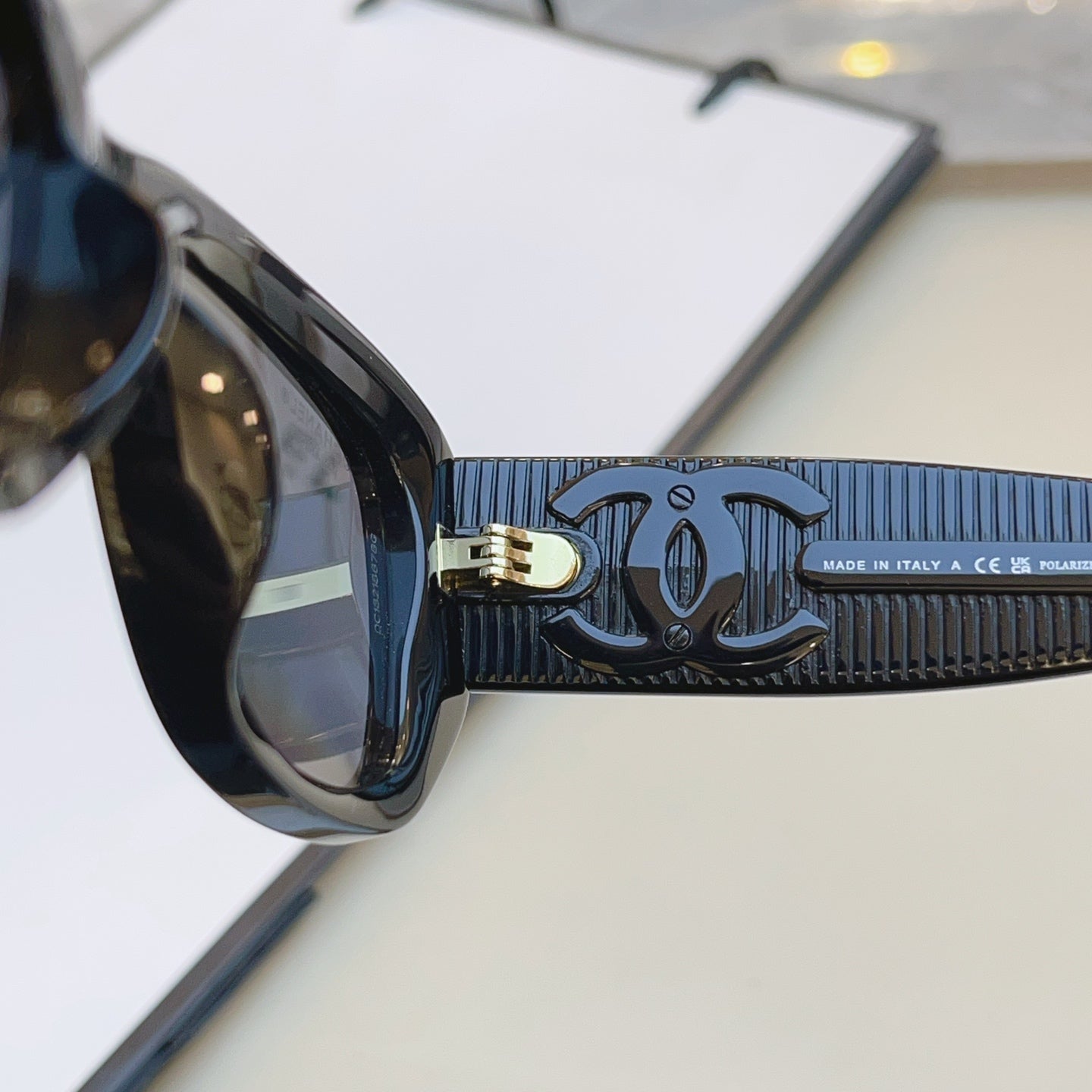 Chanel CH5493 Fashion Black Lens Sunglasses for Men & Women - detail image 6