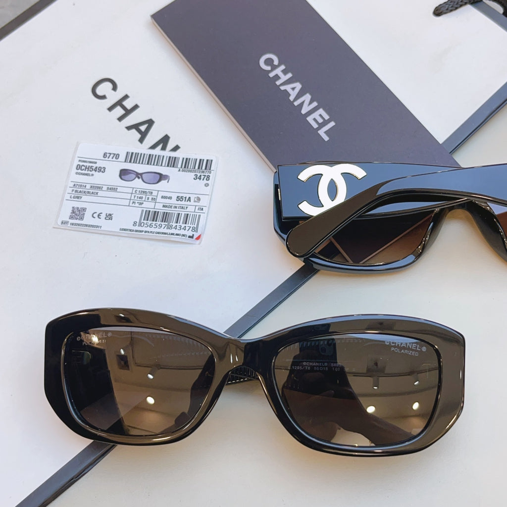 Chanel CH5493 Fashion Black Lens Sunglasses for Men & Women