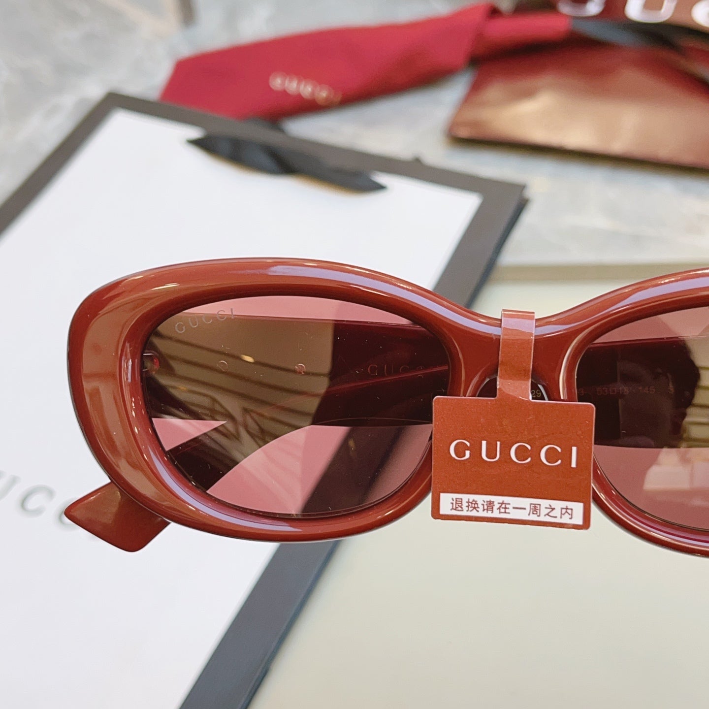 Gucci GG1829SK Fashion Red Lens Sunglasses for Men & Women - 398283 - detail image 8