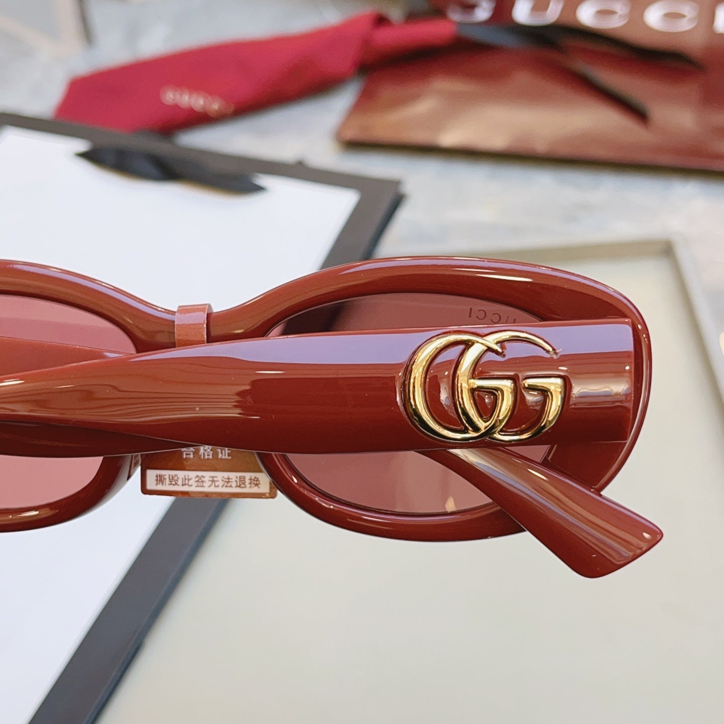 Gucci GG1829SK Fashion Red Lens Sunglasses for Men & Women - 398283 - detail image 9