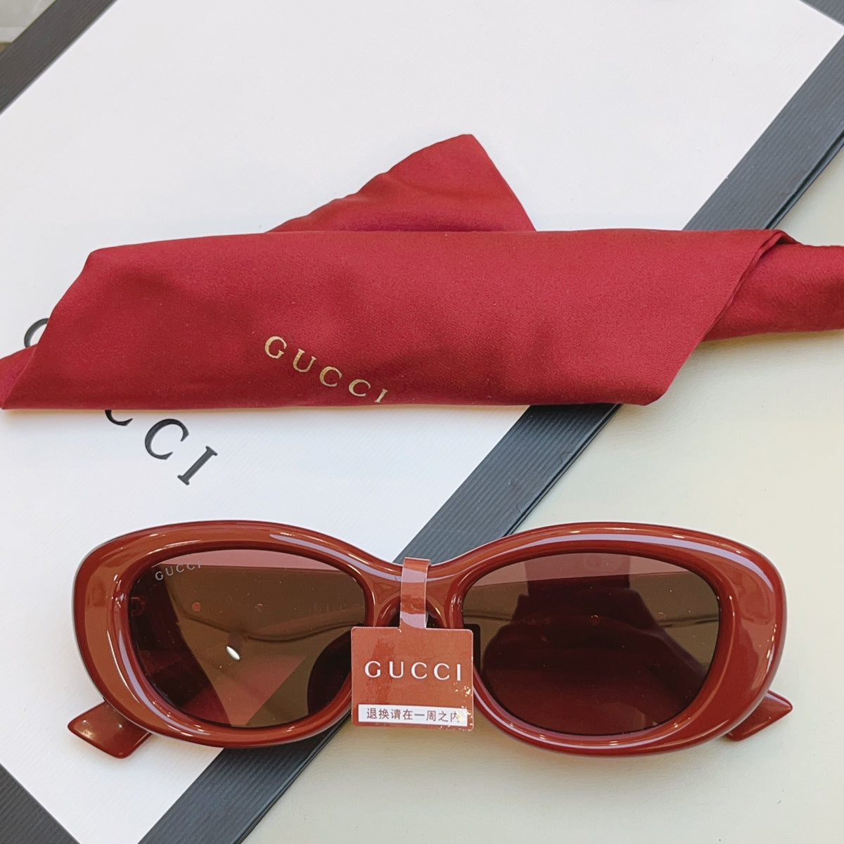 Gucci GG1829SK Fashion Red Lens Sunglasses for Men & Women - 398283
