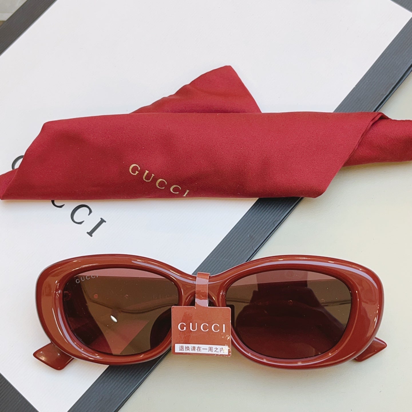 Gucci GG1829SK Fashion Red Lens Sunglasses for Men & Women - 398283