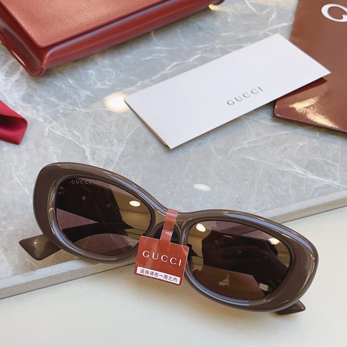 Gucci GG1829SK Fashion Red Lens Sunglasses for Men & Women - 398281 - detail image 3