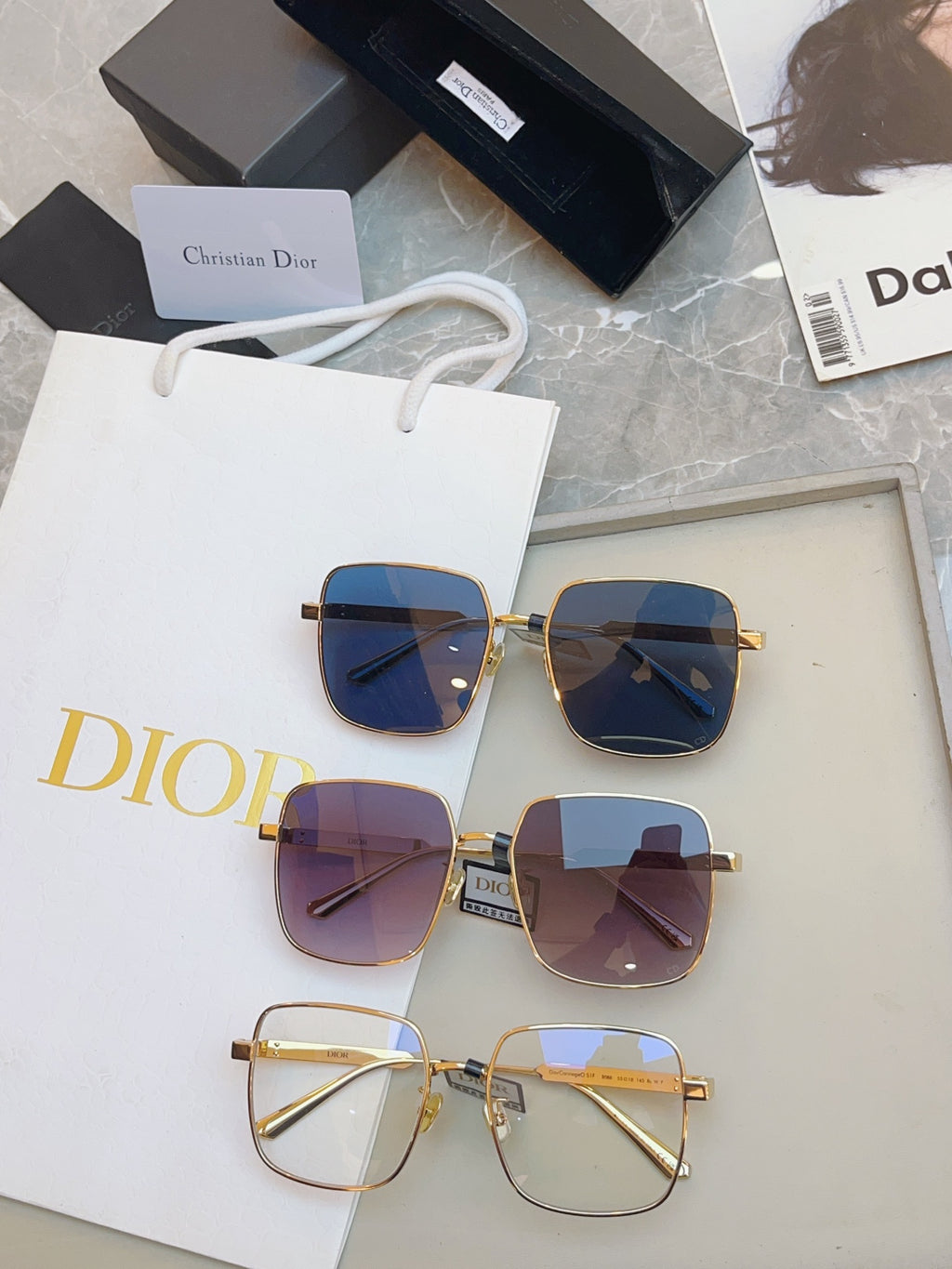 Dior DIORCANNAGE Fashion Black Lens Sunglasses for Men & Women - detail image 2