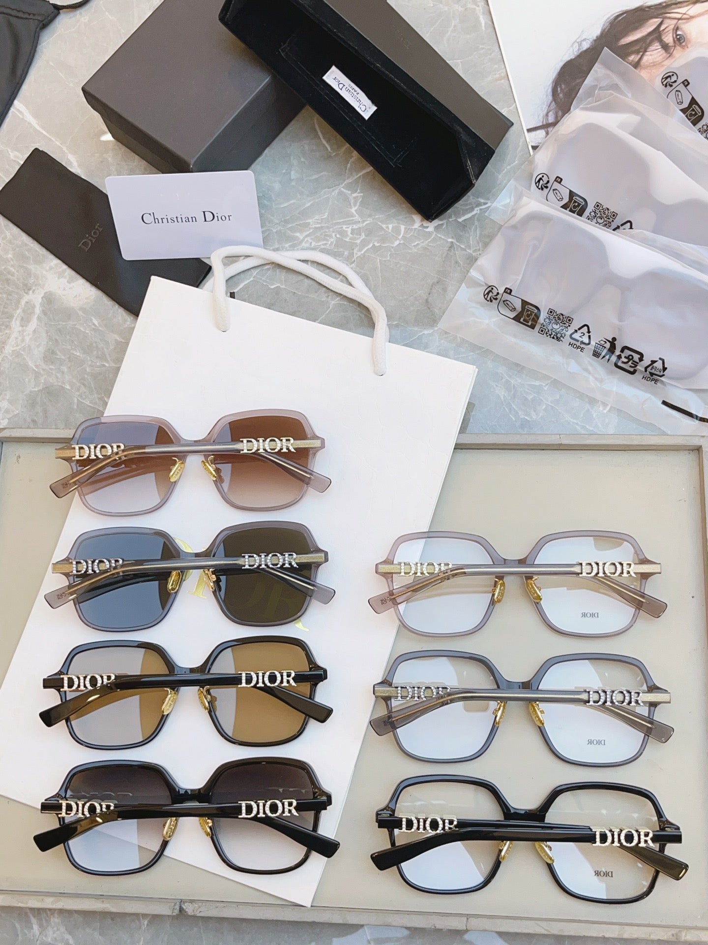 Dior DIORTREASURE Fashion Black Lens Sunglasses for Men & Women - 358247 - detail image 6