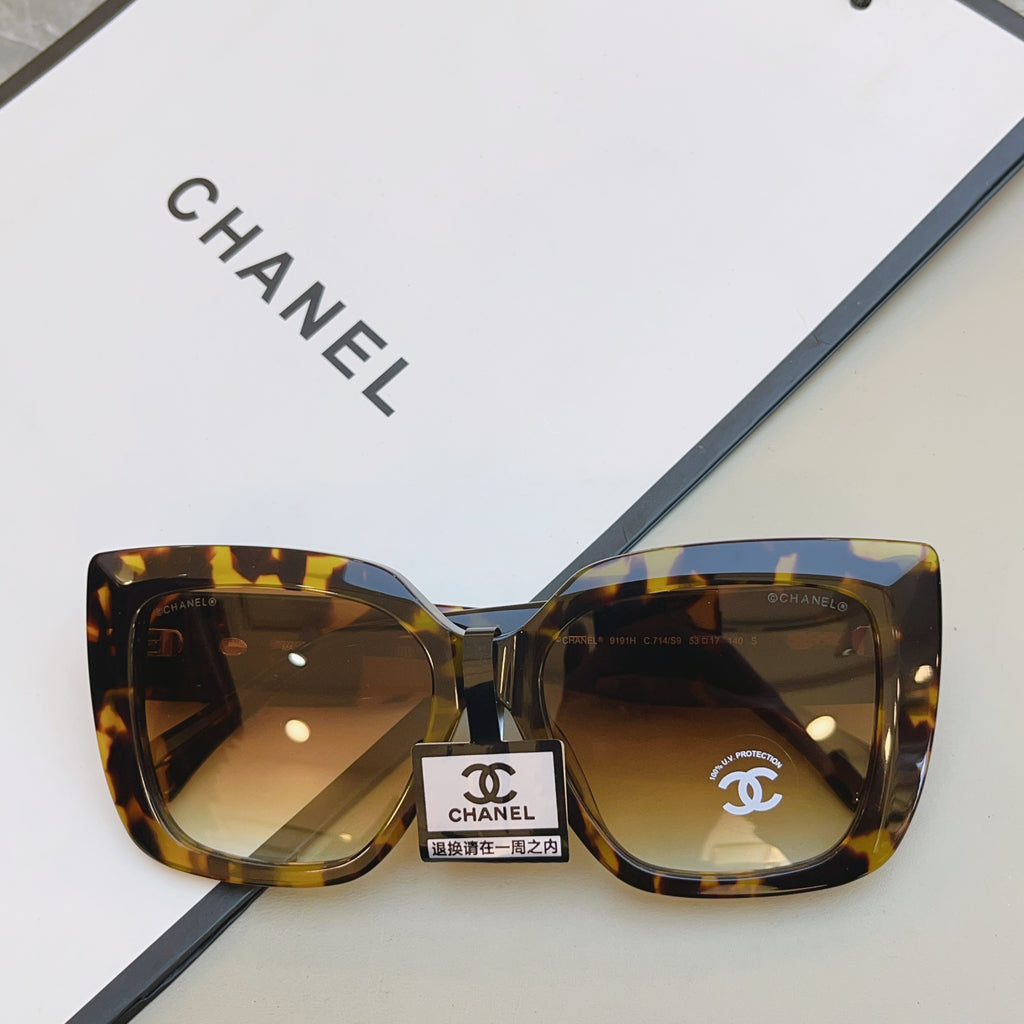 Chanel 9191H Fashion Black Lens Sunglasses for Men & Women - 358066