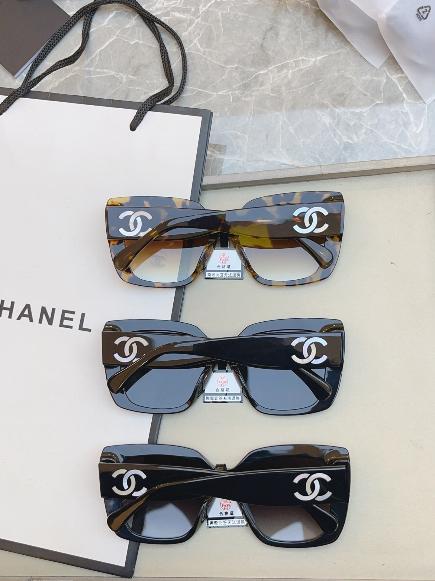 Chanel 9191H Fashion Black Lens Sunglasses for Men & Women - 358065 - detail image 8