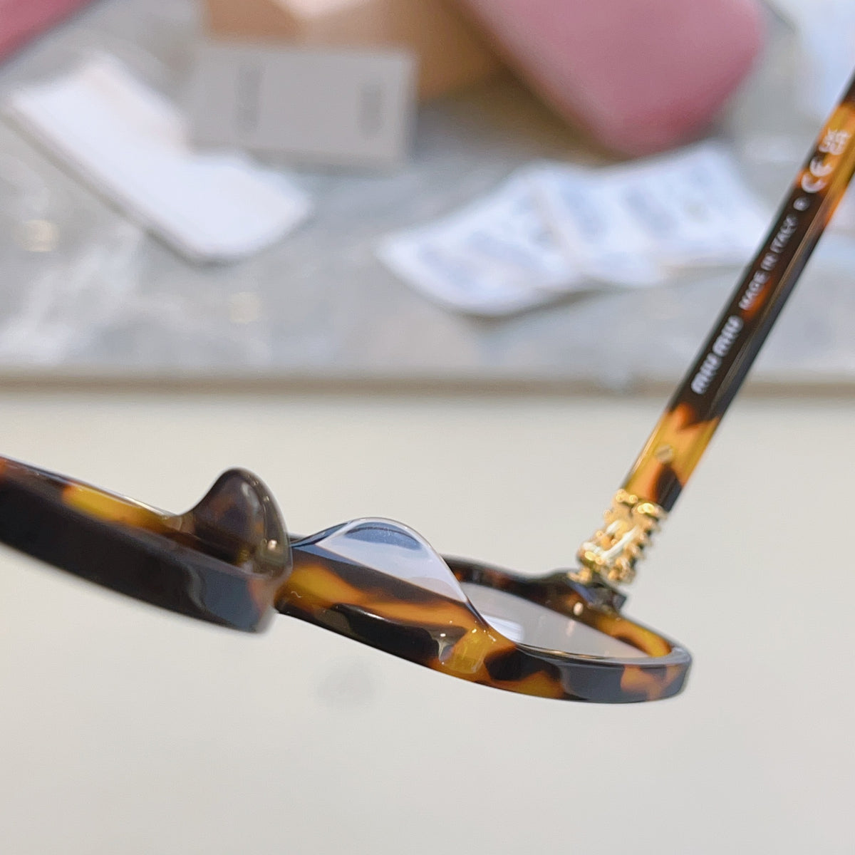 Miu Miu 11Z-F Fashion Black Lens Sunglasses for Men & Women - detail image 5