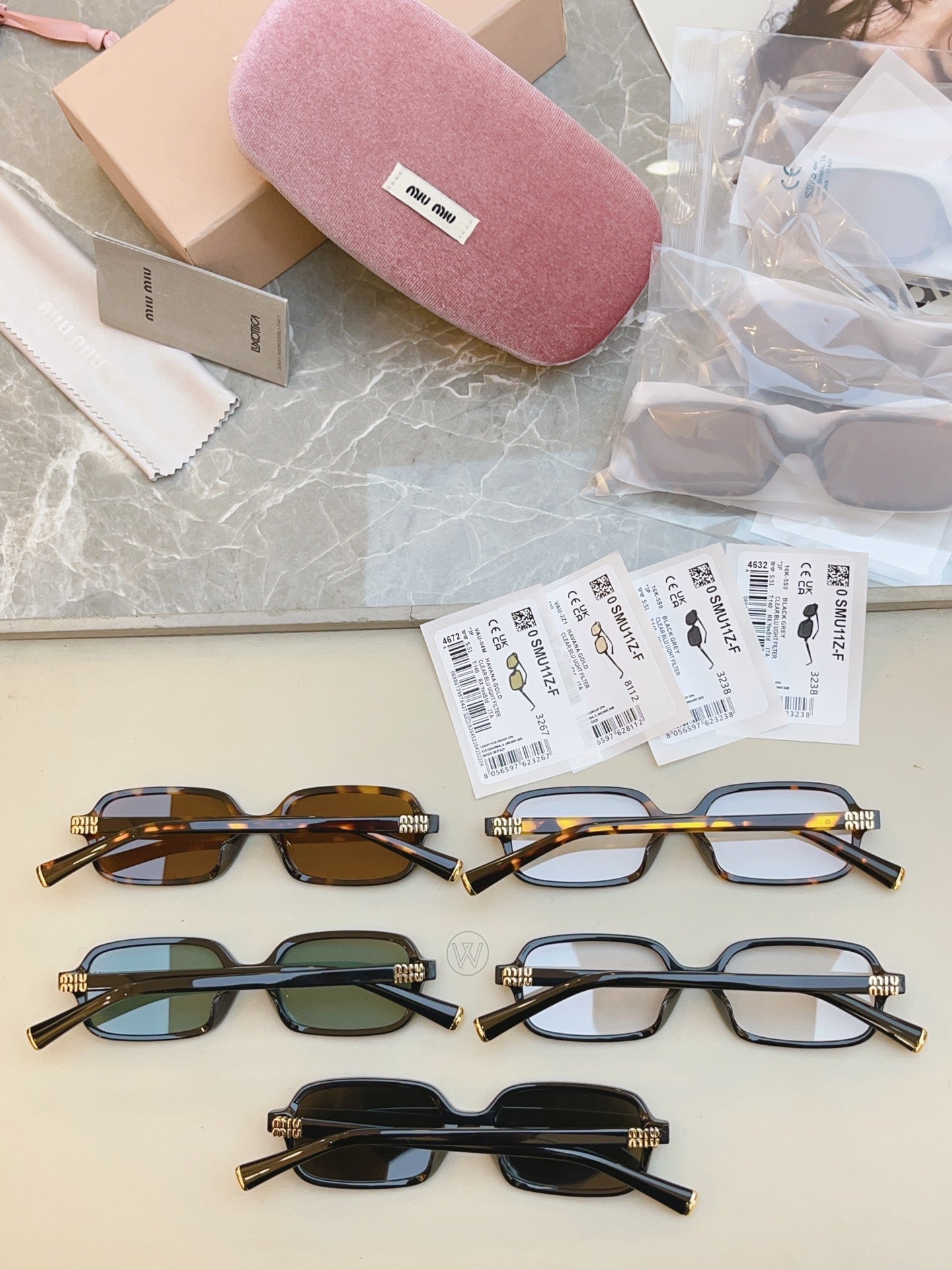 Miu Miu 11Z-F Fashion Black Lens Sunglasses for Men & Women - detail image 7