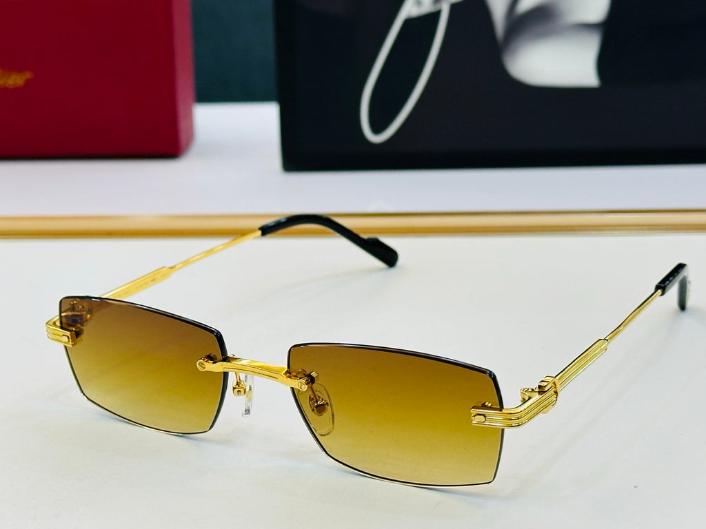 Cartier CT0578O Fashion Gold Lens Sunglasses for Men & Women - detail image 5