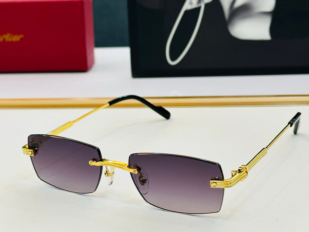 Cartier CT0578O Fashion Gold Lens Sunglasses for Men & Women - detail image 4