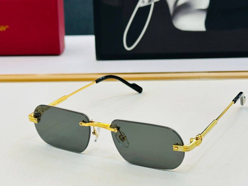Cartier CT0577S Fashion Gold Lens Sunglasses for Men & Women