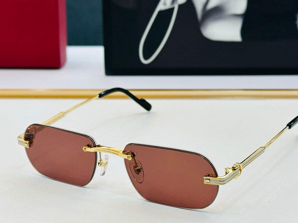Cartier CT0577S Fashion Gold Lens Sunglasses for Men & Women - detail image 5
